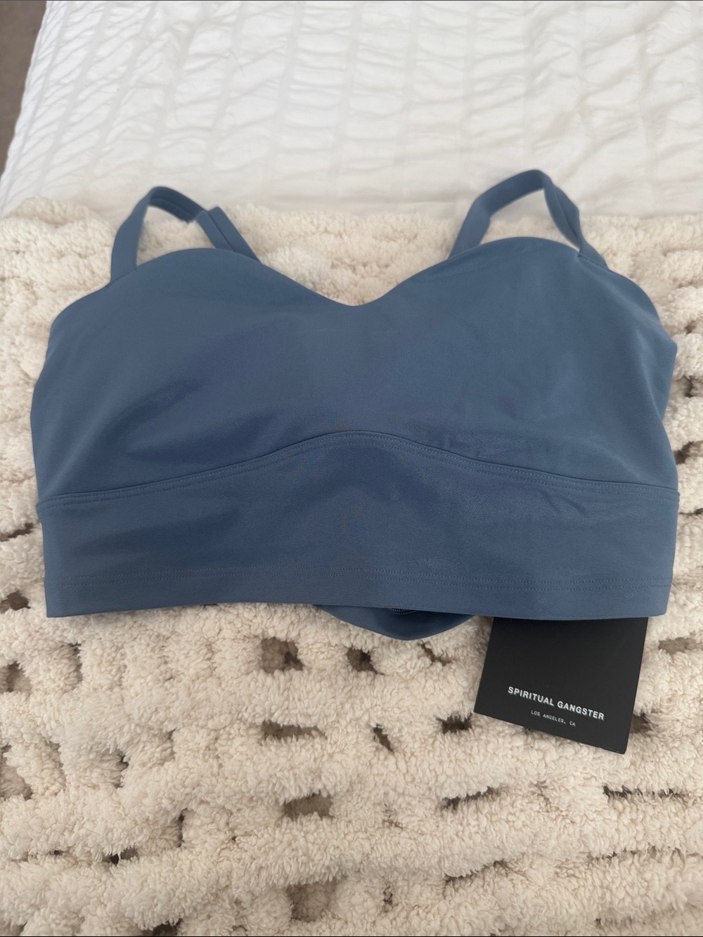 Spiritual Gangster Slate Blue Supportive Bralette